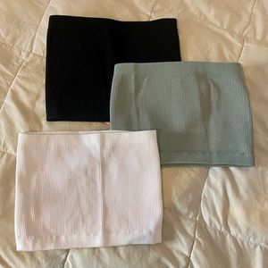 Bundle of seamless rib tube tops